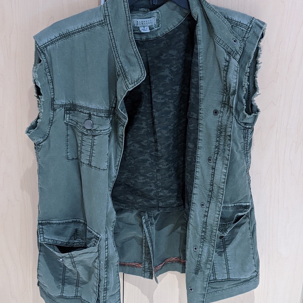 Barneys NY Army Vest